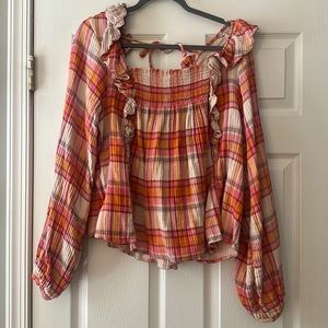 Free People smocked plaid too